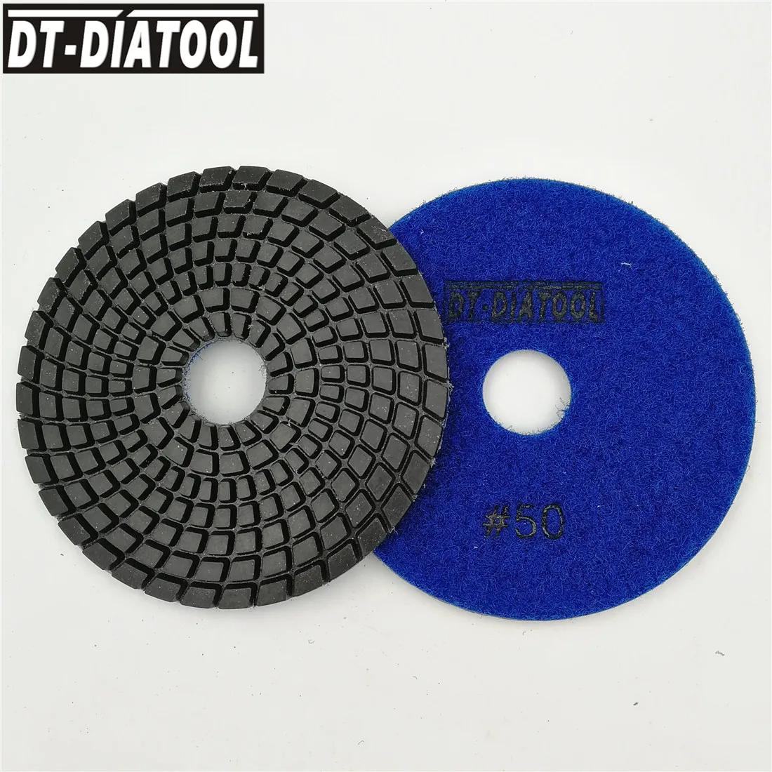 Imagem -06 - Dt-diatool-disco de Lixar Diamante Molhado Flexível Almofadas de Polimento para Granito Mármore Concreto Pedra Lixar Disco de Moagem 100 mm 1pc