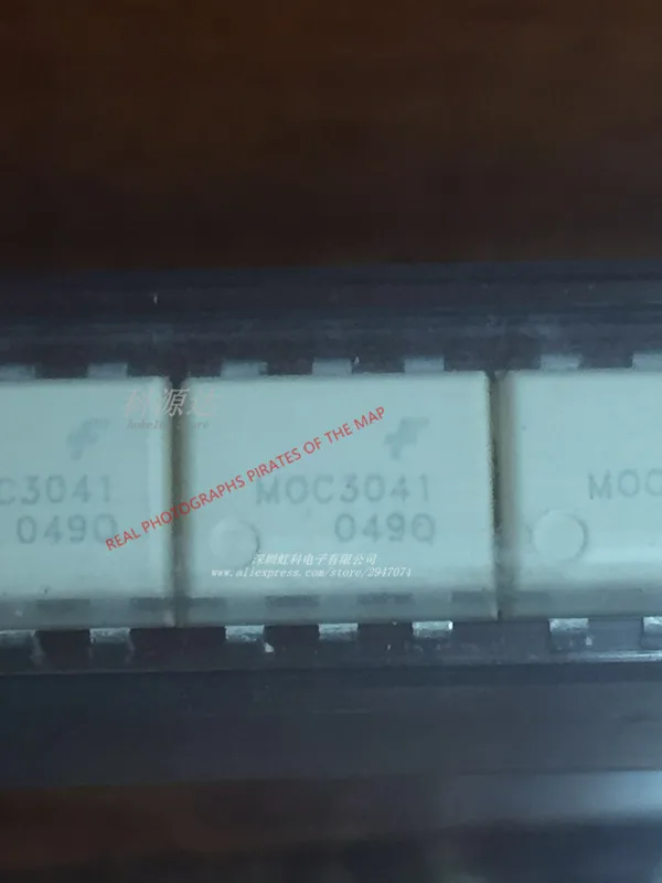 10pcs/lot MOC3041SVM MOC3041 3041  DIP  OPTOISOLATORS TRIAC DRIVER OUTPUT (250/400 VOLT PEAK)