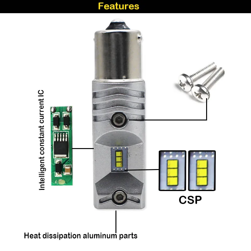 IJDM 6000K beyaz Canbus hiçbir hata Volkswagen LED 1156 Volkswagen Volkswagen MK6 için LED ampul gündüz farları 12V
