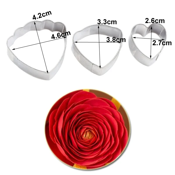 CS215 Buttercup Flower Petal Double Side Veiner Cake Decorating Tools Ranuncula Sugar Clay Fondant Sugarcraft Mold