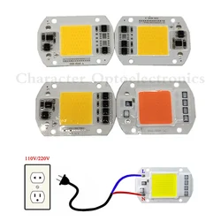 LED COB Chip 110V 220V3W 5W 9W 20W 30W 50W Branco quente Cool white Lâmpada de espectro completo Entrada Smart IC Flood Light Spotlight