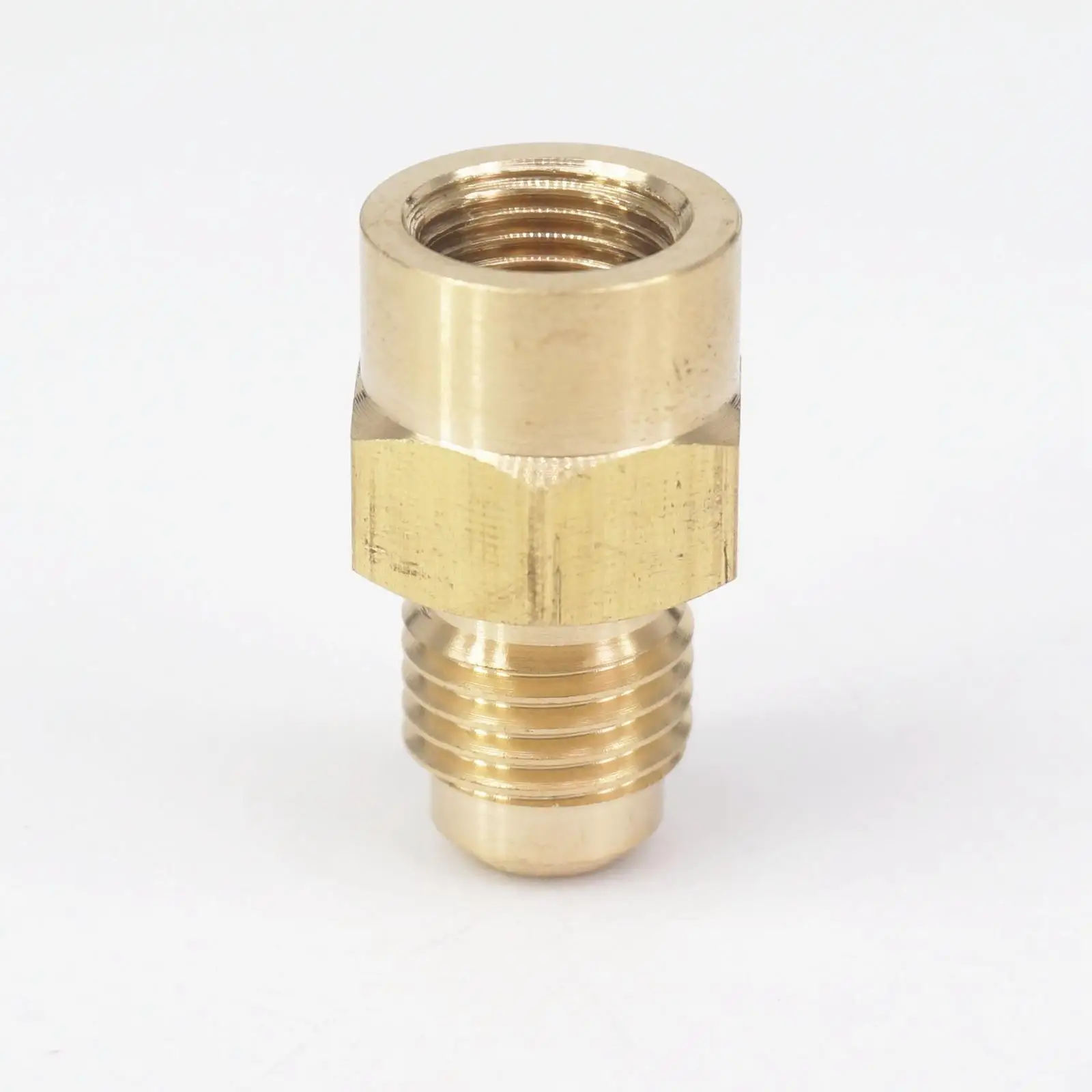 

SAE Male 7/16"-20 UNF Fit Tube OD 1/4" - 1/8" NPT Female Brass SAE 45 Degree Pipe Fitting Connectors 1000 PSI