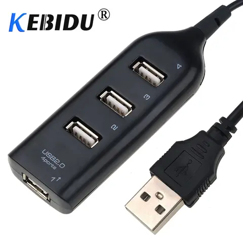 4 Port USB 2.0 Hub with Cable for Laptop and PC kebidu