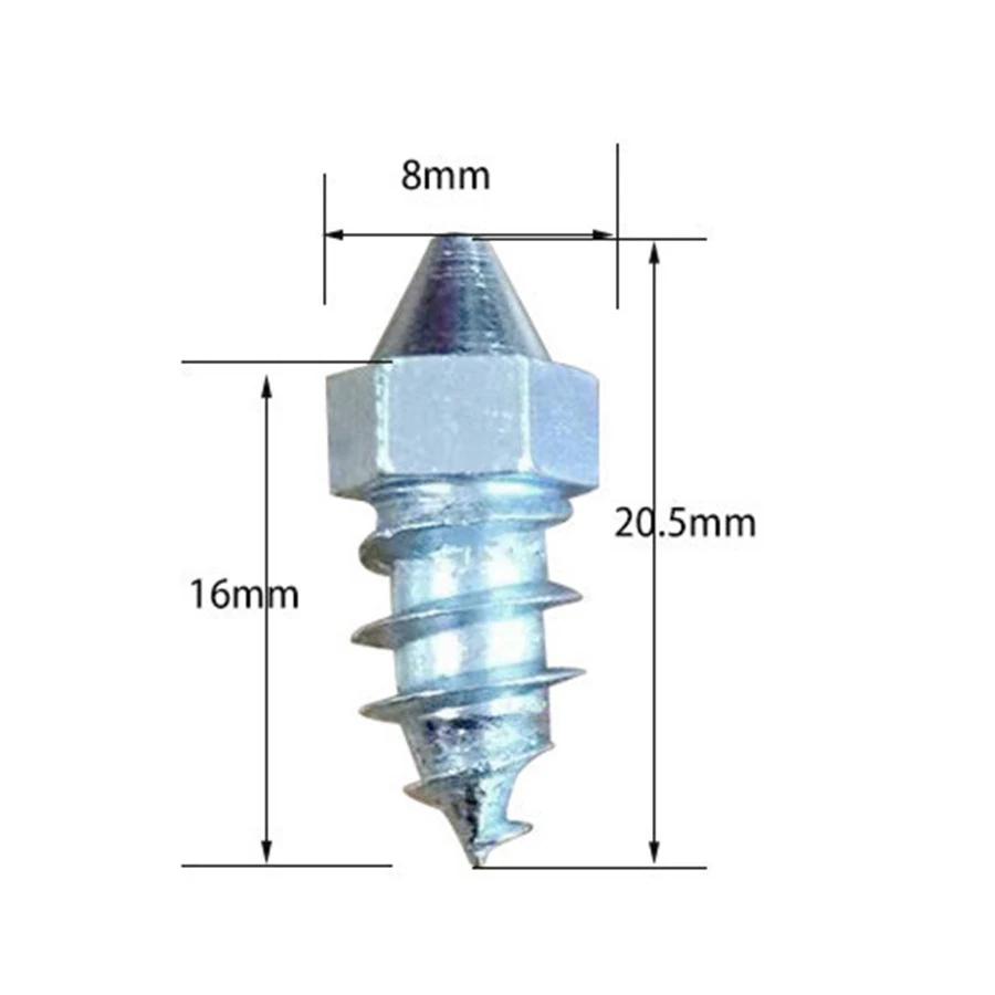 Clavos antideslizantes para neumáticos de coche, tornillos de acero al carbono, nieve, hielo, carretera, invierno, 50 unidades por lote (L:16/20 cm