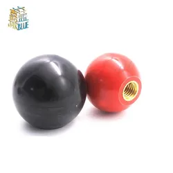 2 pezzi di plastica nera o rossa M4/M5/M6/M8/M10/M12 M14/M16 filetto a forma di sfera testa dadi di serraggio manopola