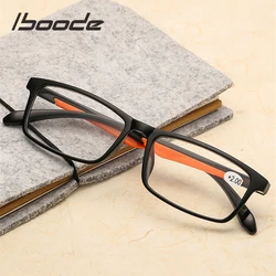 Iboode-Gafas de lectura ultralivianas para hombres y mujeres, anteojos unisex para leer, lentes retro claros, de uso protector, adecuados para presbicia +1.5 2.0 3.0 4.0