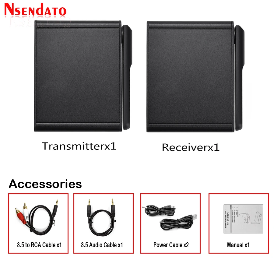 200M 2.4Ghz Hifi Digital Wireless Audio Adapter Music Sound Wireless Wifi Transmitter Receiver With 3.5mm Audio Cable For iPad