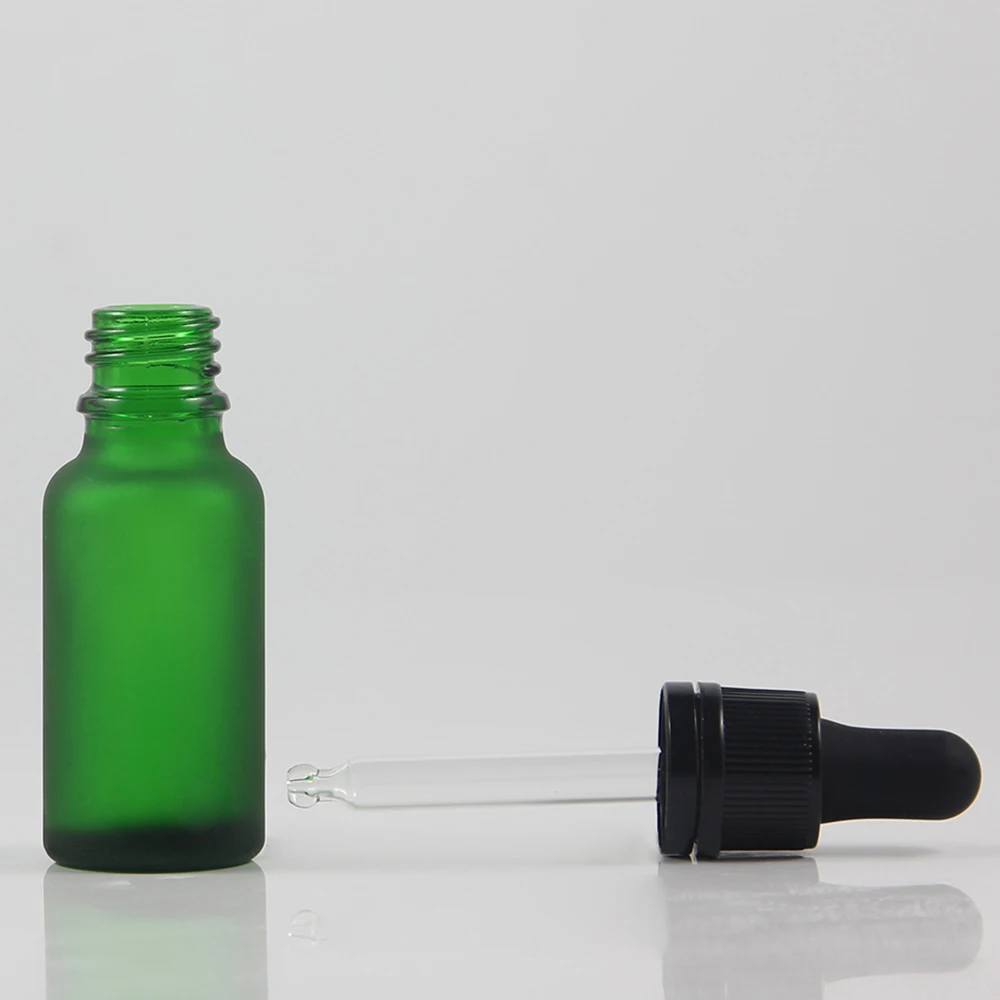 

Cosmetic Aromatherapy Container 20 ml Empty Round Dropper Glass Bottle For Skincare Face Oils