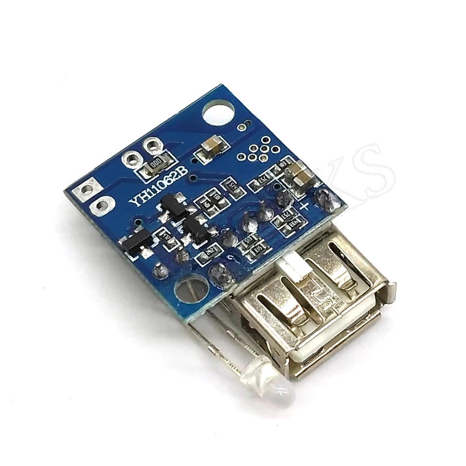 미니 DC-DC 2.6V-5.5V 3.3V3.7V ~ 5V 2A USB 출력 충전기 배터리 표시기가있는 비 절연 부스트 모듈