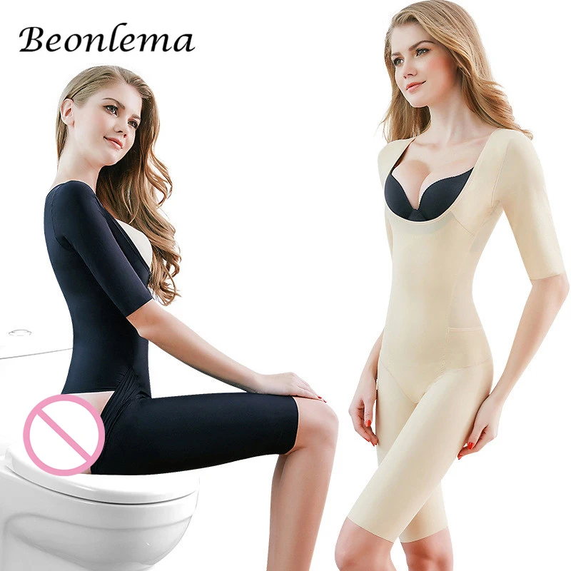 Beonlema Women Body Modeling Shaper Body Slimming Shapewear Underbust Push Up Bodysuit Plus Size Separable Open Crotch Shaper