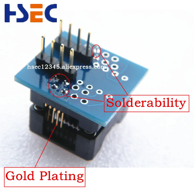 XGecu 2pcs sop8 to dip8 adapter sop8 150mil+200mil socket soic8 dip8 adapter for CH341A RT809F H TL866 T48 T78 T56 Programmer