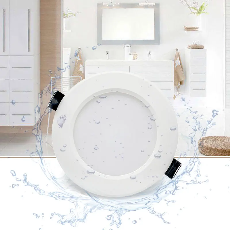 Lampy LED białe Downlight wodoodporne 5W 9W 12W 15W 18W AC 220V 230V wbudowany napęd oprawa sufitowa Led lampa
