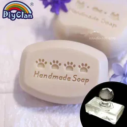 Cute Handmade Soap Stamp Making Small Cat Footprint Pattern Clear Natural Soap Seal Glass Soap Chapter Acrylic Chapters Custom