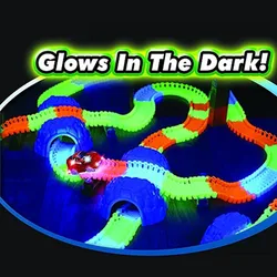 Caldo Magico Giocattolo Pista pista Auto glow in the Dark FAI DA TE Accessori pista regali Educativi giocattoli per i bambini delle ragazze dei ragazzi