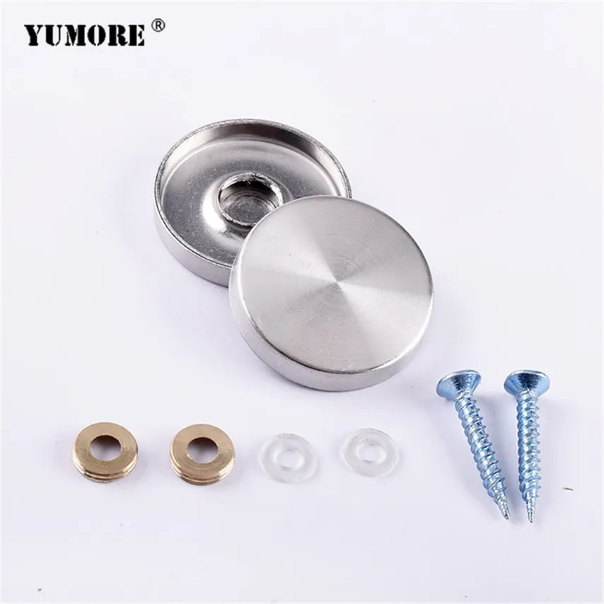 YUMORE 500sets/lot 16-30mm Decorative Screw Cover Stainless Steel Fasteners Head Set Standoff Spacer Screw Cover Caps Hardware