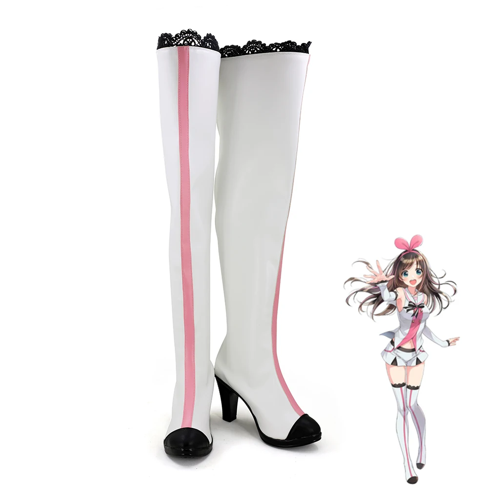 Virtual Anchor Kizuna AI A.I.Channel Cosplay Shoes Women Long Boots