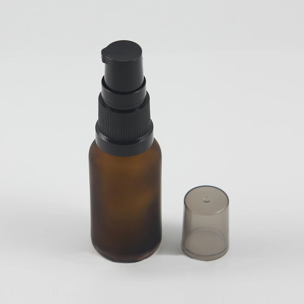 

100pcs portable refillable bottle women cream glass pump bottle for lotion, 20ml empty glass serum cream bottles for sale