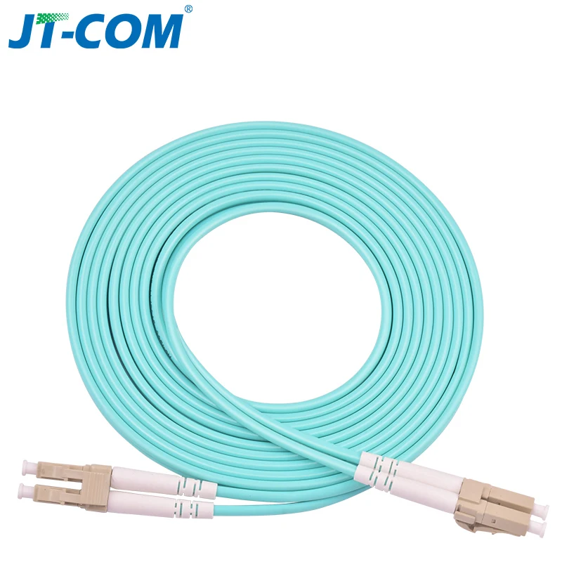 Cable de parche de fibra óptica, 10G, OM3, LC, UPC-LC, UPC, multimodo, dúplex, 2,0mm, 3,0mm