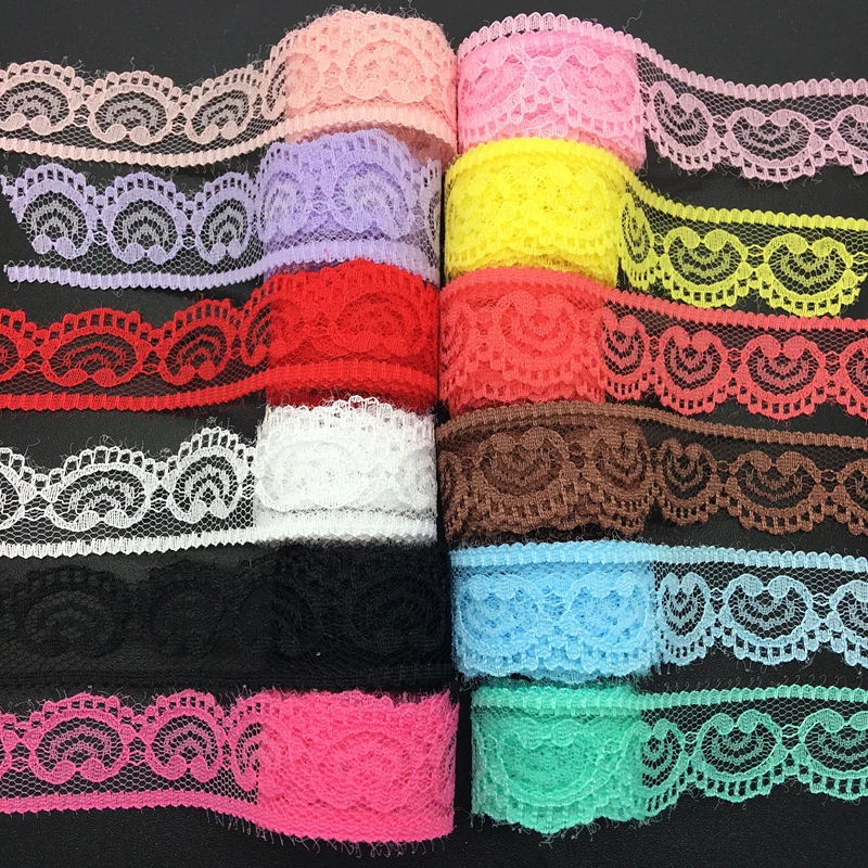 10yards/lot (22mm Wide) Handicrafts Embroidered Net Lace Trim Ribbon DIY Wedding/Birthday/Christmas Decorations