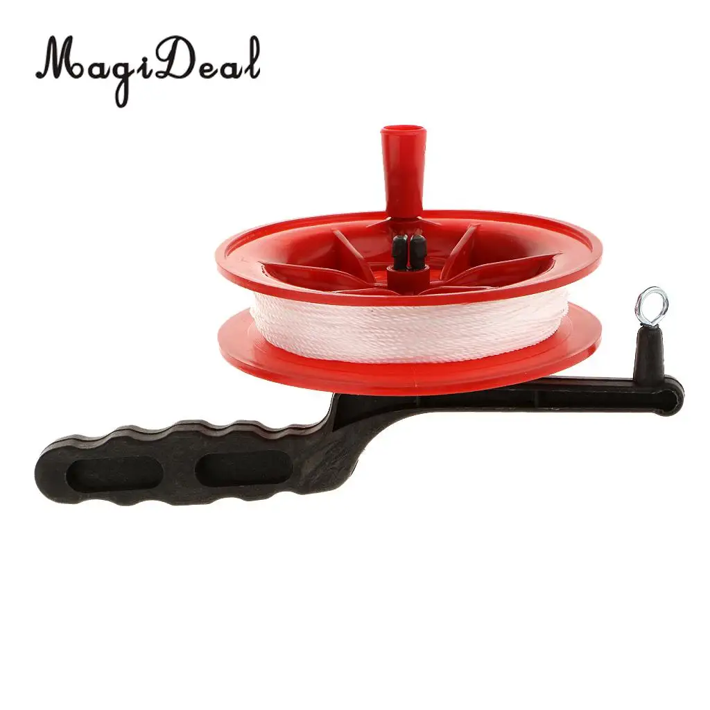 High Quality Outdoor Play Red Fire Kite Grip Reel Winder Wheel Handle Tool W/ Twisted String for Children Kids Adult