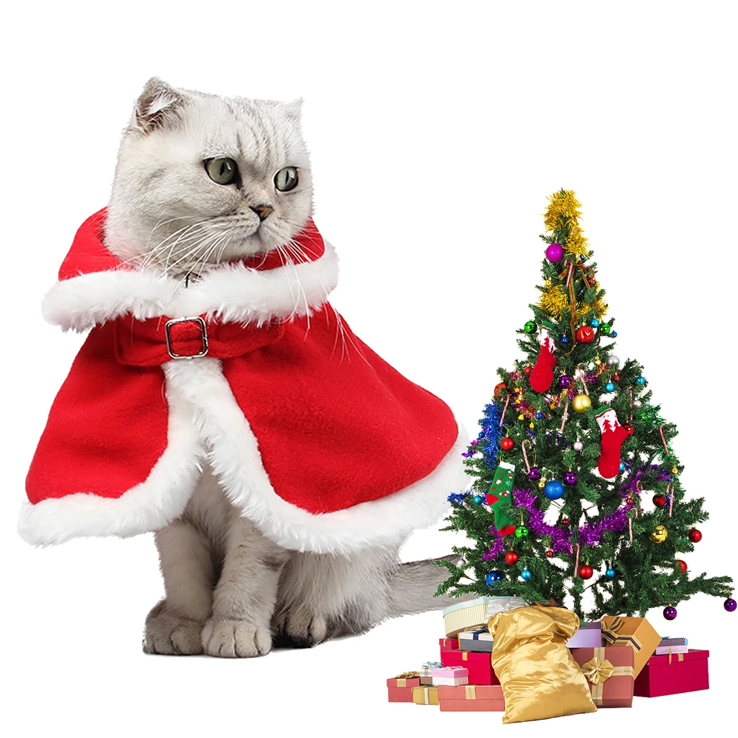 Fashion Cat Cloak Foreign Festival Christmas Pet Party Winter Warm Cat Cloak Pet Costume For Cats Kittens 2019 New Arrive