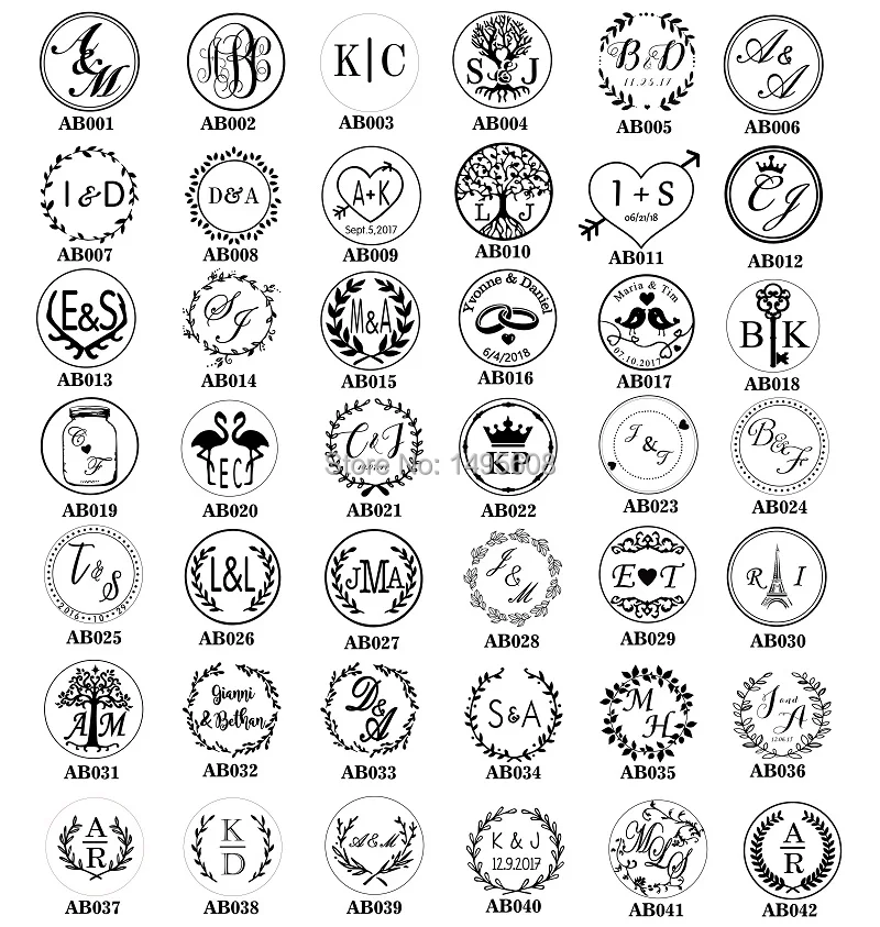 Free Shipping Customize logo Personalized two initials seal wax sealing stamp wedding Invitation Retro antique own design stamp