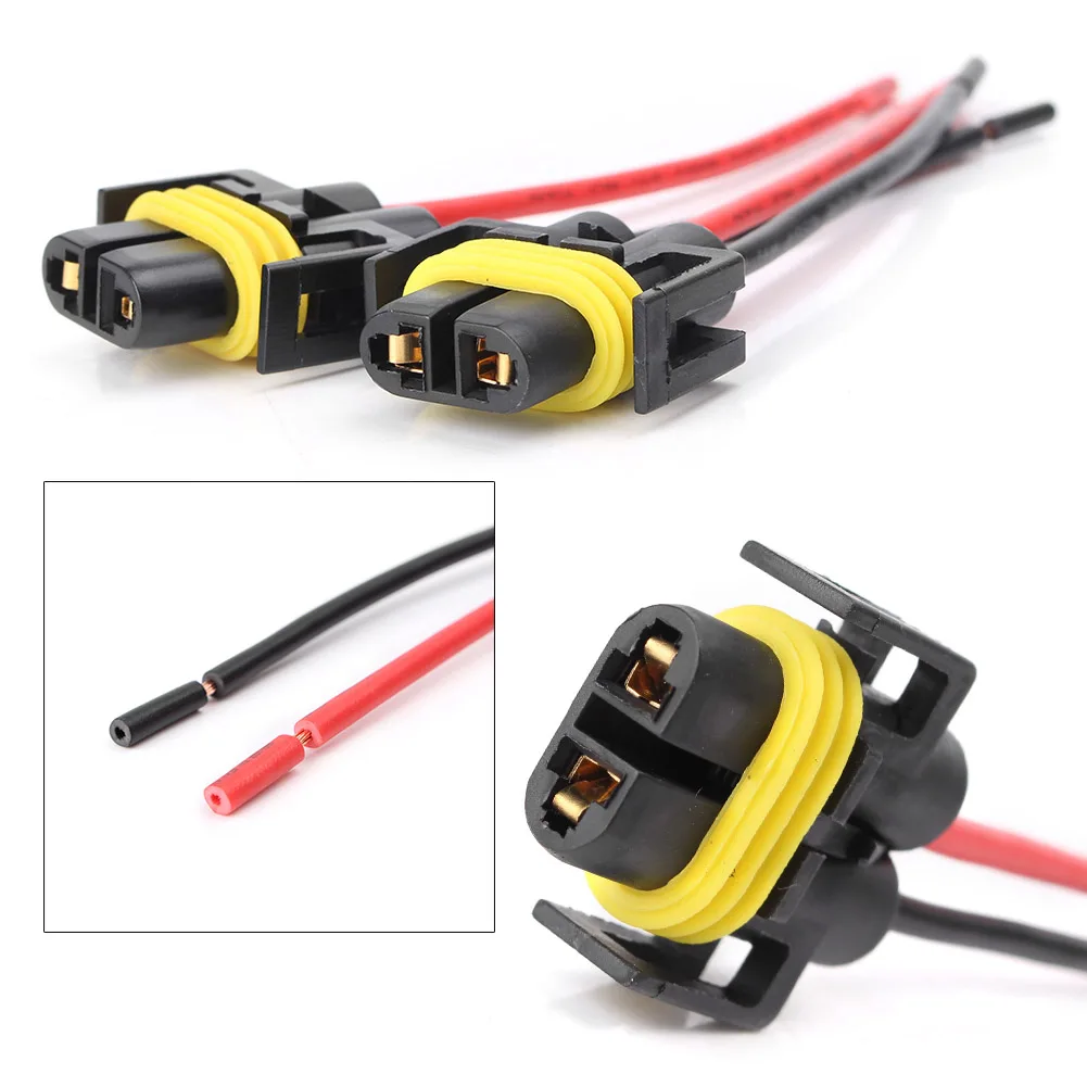 2PCS Universal H11 H8 H9 886 889 892 893 PG13 PGJ13 PGJ13 880 890 862 881 etc Adapter Wiring Harness Socket for Head Fog Lamp