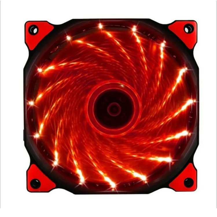 120mm PC Computer Ultra Silent LED Cooling Fan Radiator, 12CM 120X120X25mm 12V Computer Fan, 12VDC 3P IDE 4D(2wire)