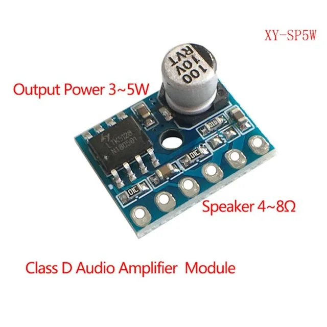 HFES XY-SP5W 5128 Digital Amplifier Board Class D 5W Mono Audio Amplifier Module