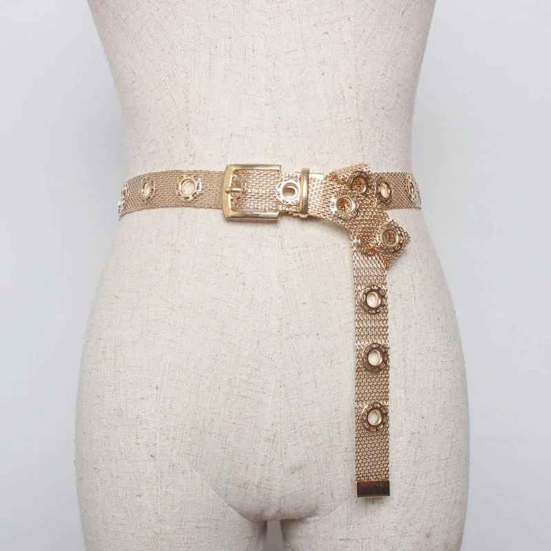 

2019 New Strap Women Waist Belt Hollow Rivets PU Leather Strap for Womens Slim Waistband Female Ladies Apparel Accessories BZ82