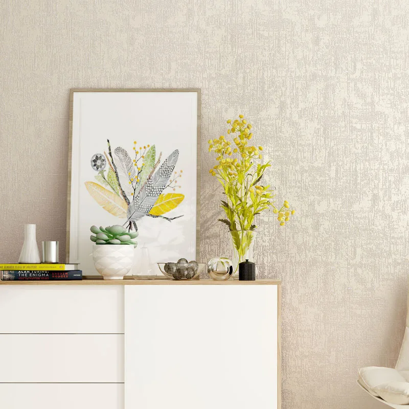 Imagem -06 - Papel de Parede 3d com Estampa de Cor Sólida Elegante para Decoração de Sala de Estar Simples Não Tecido em Relevo Qz051 Venda Imperdível