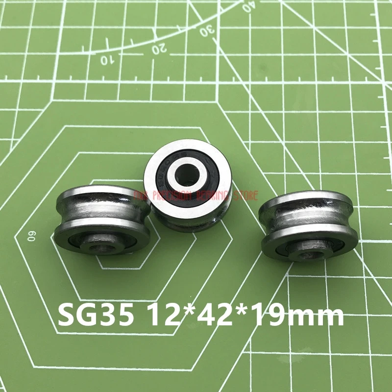 

2023 Sg35 2rs U Groove Pulley Ball Bearings 12*42*19 Mm Track Guide Roller Bearing Sg12rs (precision Double Row Balls) Abec-3