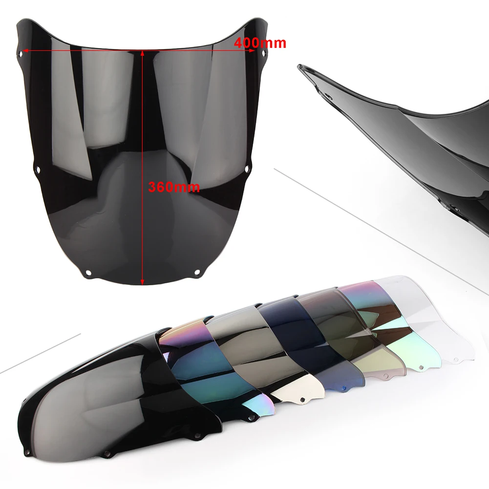 ZX6R 1998 1999 Motorcycle Windshield Windscreen For Kawasaki ZX 6R 98 99 Double Bubble Windproof ABS Plastic