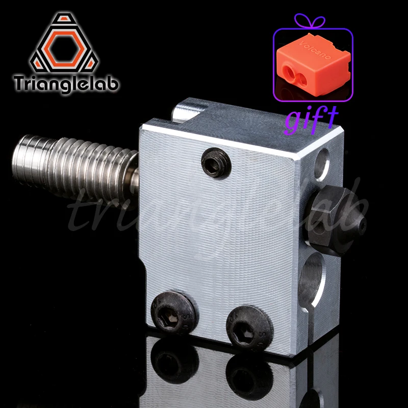 

C 1PC Hardened Steel Volcano Nozzles Volcan heater block titanium alloy heat break TC4 for printing PEI PEEK or Carbon fiber