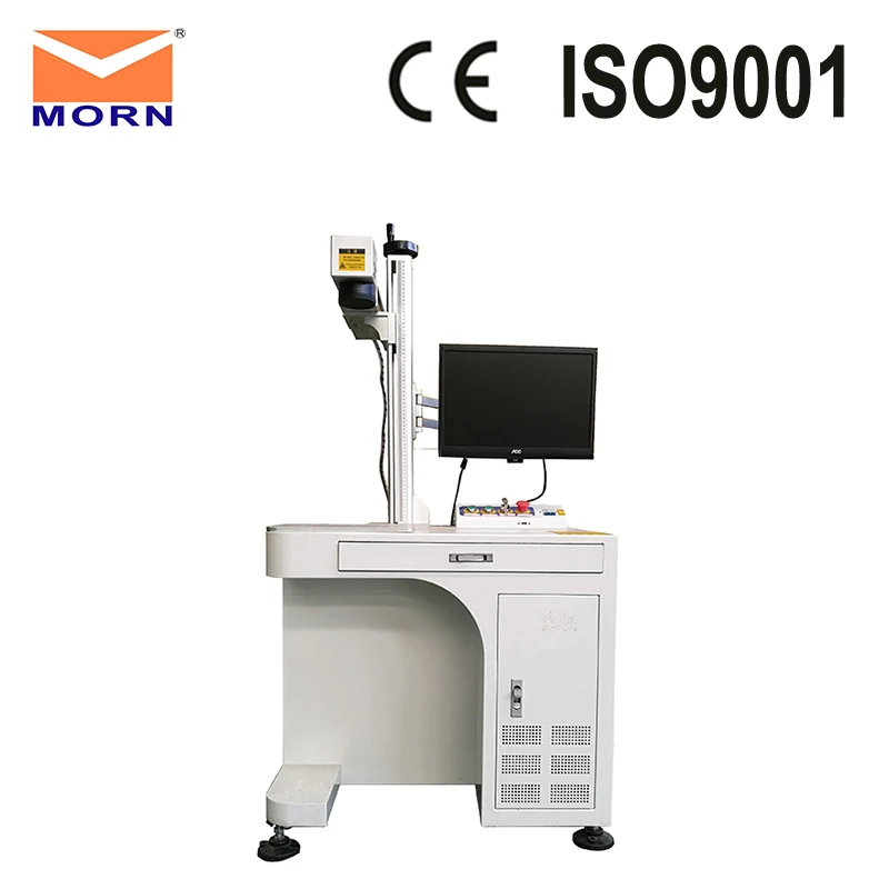 Máquina de marcação a laser de fibra cnc de 20w com mesa de trabalho 2d feita na china