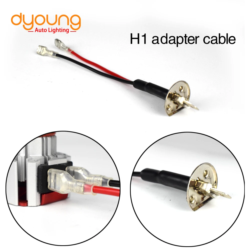 H1 Led Adapter Wiring Connector Cable Socket Holder For HID Headlight Foglight Bulbs Accessories Dyoung Light Lines