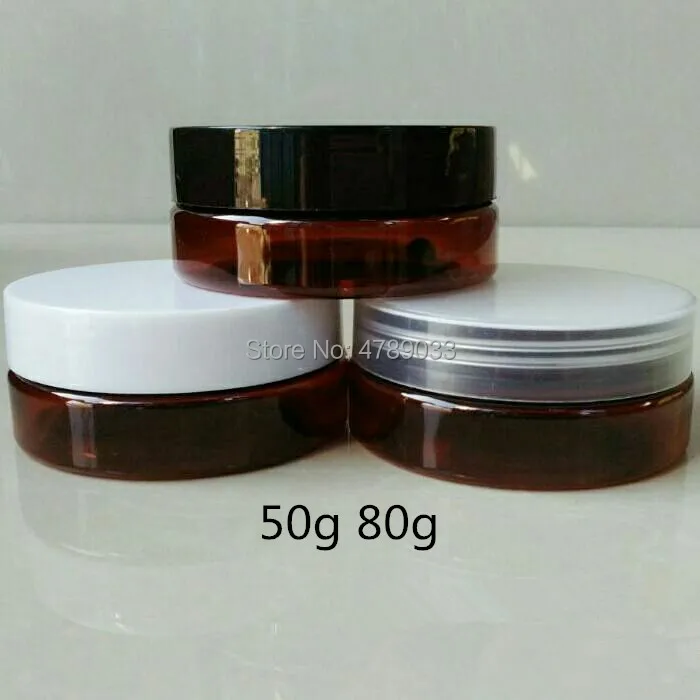 

10pcs Plastic Jar Travel Bottle Empty Cosmetic Containers Packaging Amber Plastic Tubes with Caps Aluminium Tins Cosmetic Jar