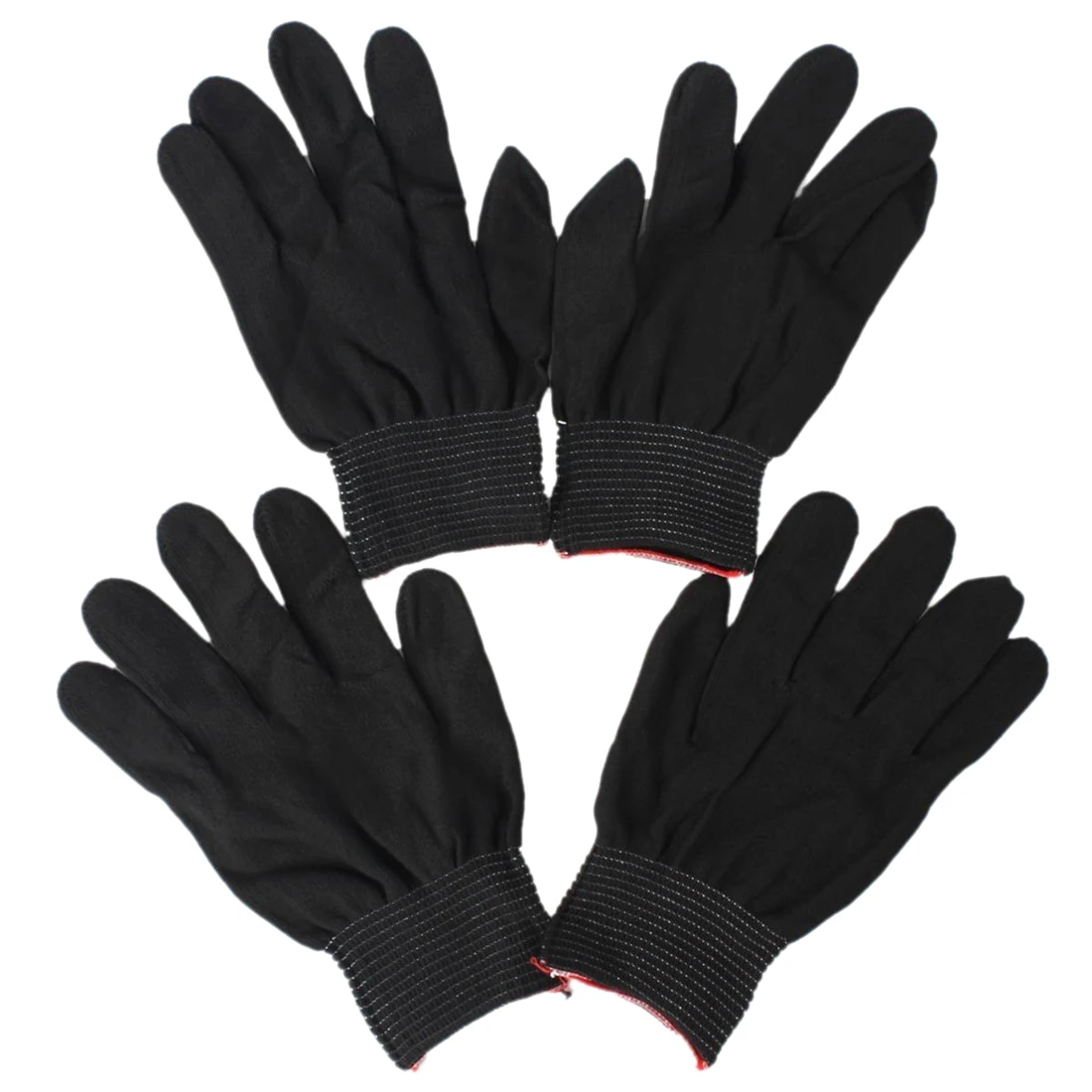 2 pair of antistatic nylon work gloves nylon gloves, black-Hot