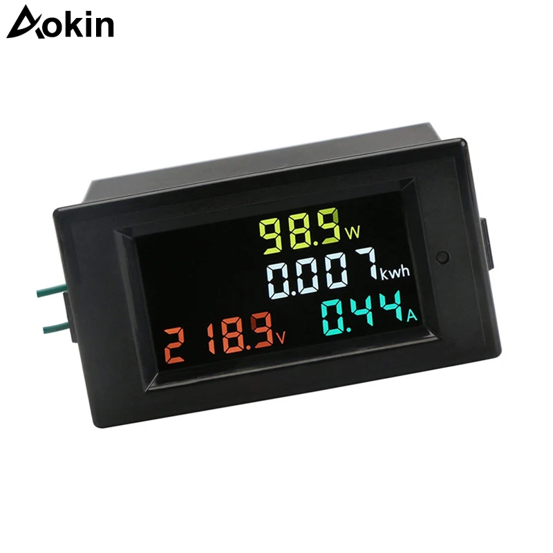 AC 80-300V 100A 4 in 1 Digital LCD Volt Amp Watt Energy Meter AC Voltmeter Ammeter with Current Transformer AC Power Meter