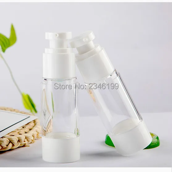 20 Stuks Plastic Sproeipomp 15Ml Lege Lotion Pomp 30Ml Airless Spuitfles Wit 50Ml Plastic Airless Fles Emulsiepomp 100Ml