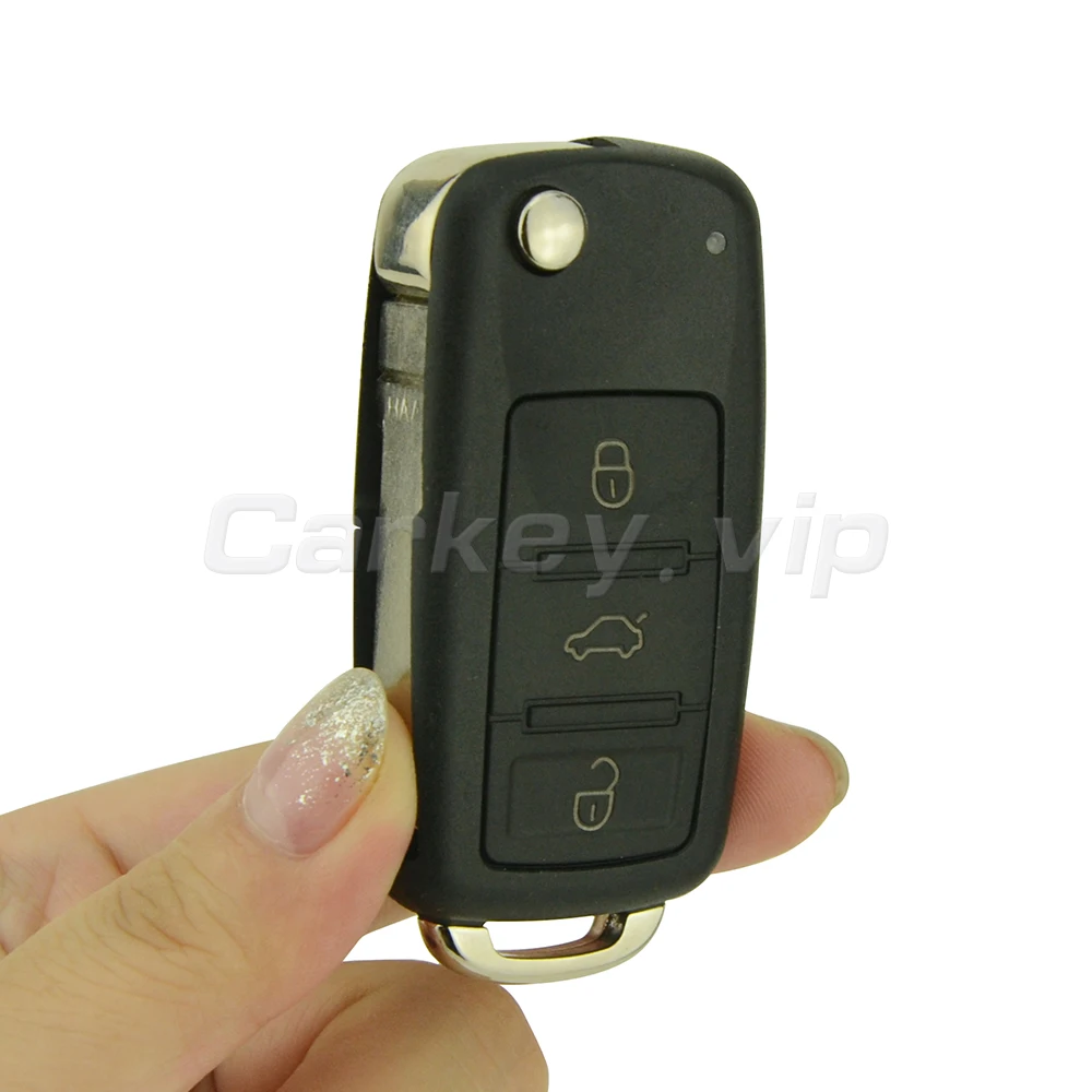 Remotekey 2pcs 300 959 753AA Flip Remote Key Shell 3 Button For VW Touareg 2004 2005 2006 2007 2008 2009 2010 2011