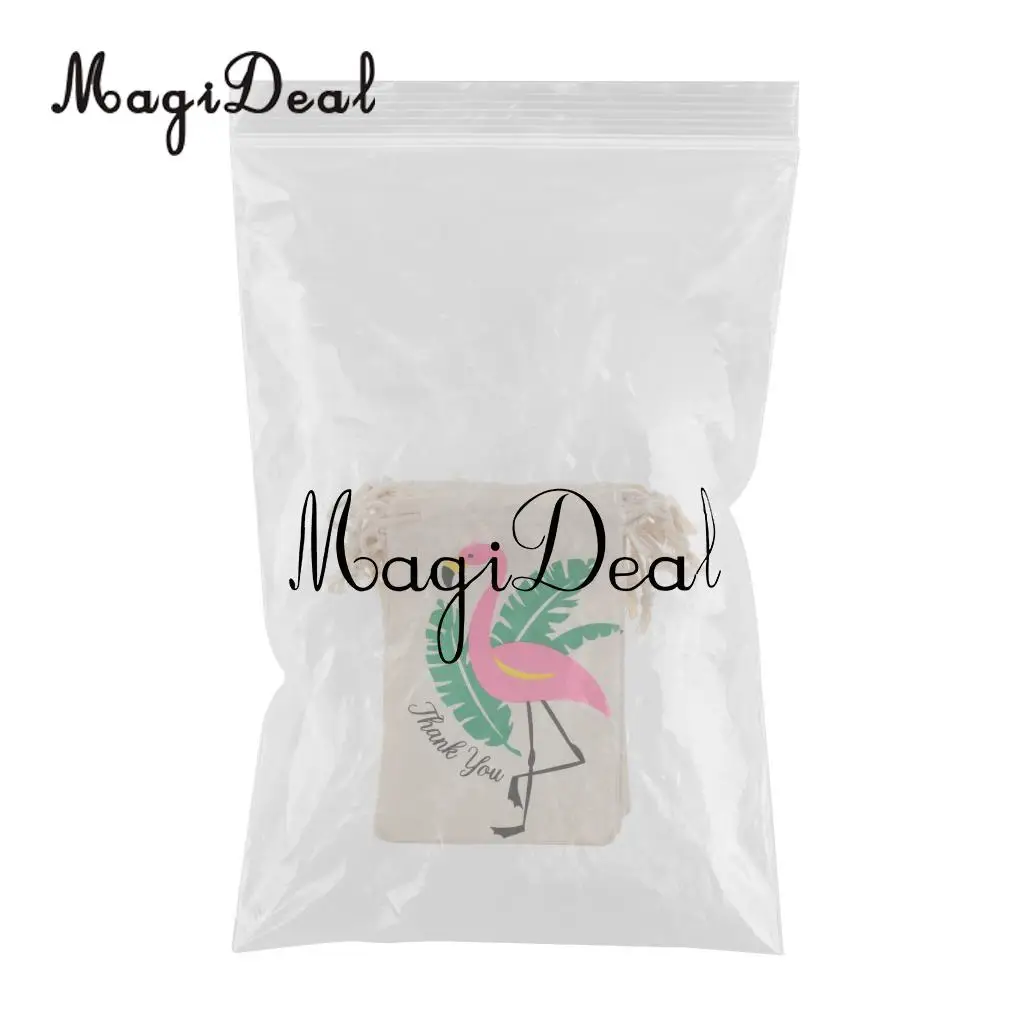 10Pcs Flamingo Candy Bag Candy Packaging Gift Bags for Flamingo Summer Birthday Wedding Party Packaging Supplies