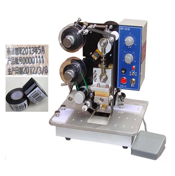 Free shipping color ribbon manual batch coding machine