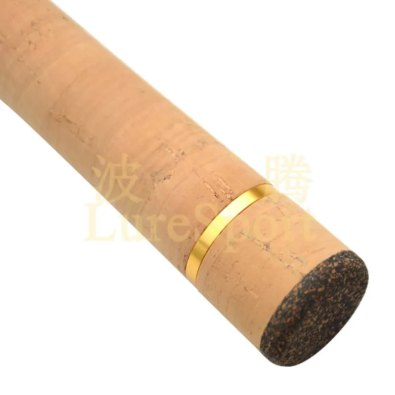 LureSport cork grip cork Butt Aluminun Ring Set Rod Building Component Cork Rod handle Repair Fishing Pole DIY Accessory