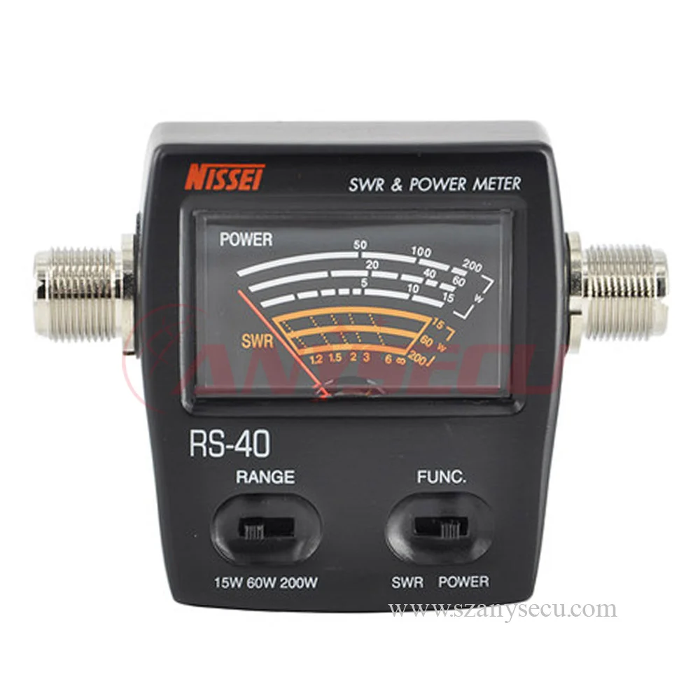 Brand New Genuine Original NISSEI RS-40 Measurable Range 200w,with Adapter Connector, RS40 Power SWR Meter,Replacing Redot 1050A