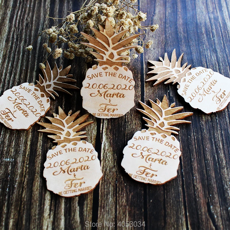 Pineapple Save the Date Magnet, rustic  wedding  save the date magnet