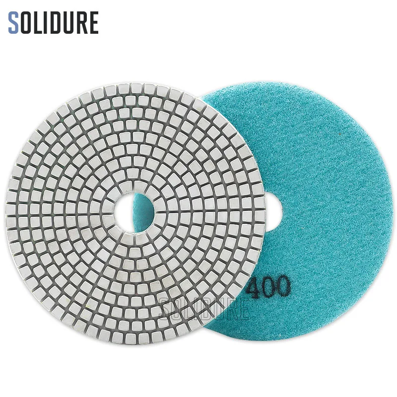 1 sztuk/partia zamówienie przez grit 125mm wet polish pad z 3.0mm grubość robocza do polerowania marmuru mokry beton granit tarcza szlifierska
