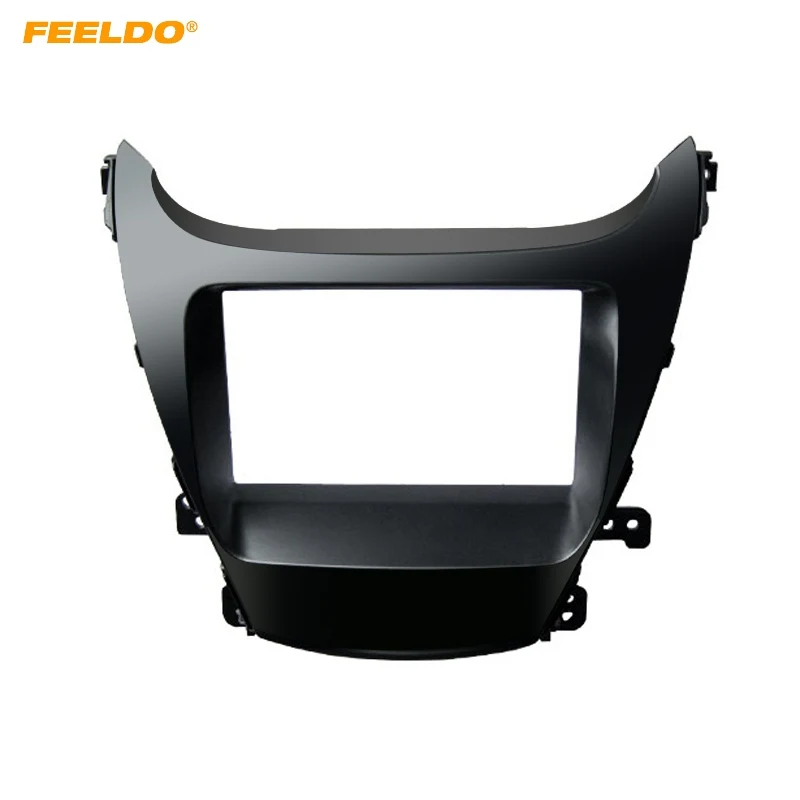 

FEELDO Car 2Din Radio Fascia Frame Installation Kit for HYUNDAI Elantra (LHD) 2014 Stereo Refitting Dash Panel Frame Mount Kit