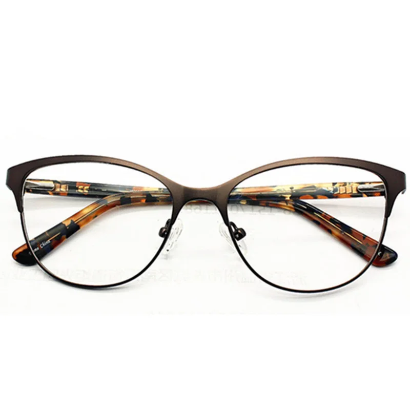 Retro Cat Eye Glasses Frames Women Myopia Eyewear Frame Alloy Computer Eyeglasses Optical Luxury Female Ultralight Multicolored