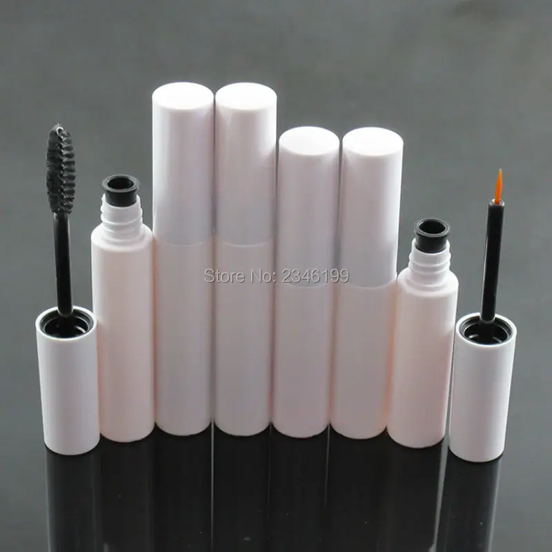 Empty Mascara Tube 10ml White Mascara Sub-bottle Empty White Eyeliner Tube Empty Eyebow Dye Cream Tube Cosmetic Container 50pcs